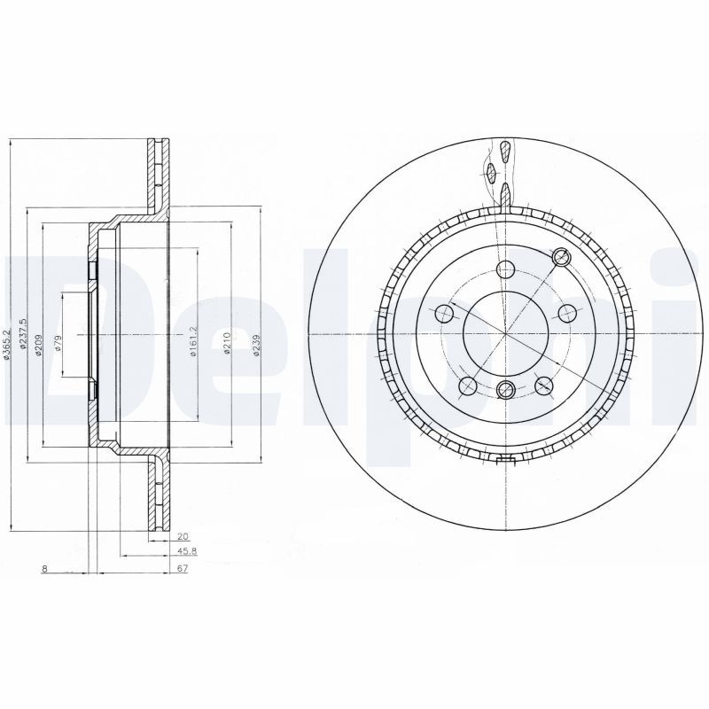 DELPHI BG9080 Brake Disc