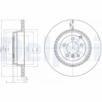 Brake Disc DELPHI BG9080
