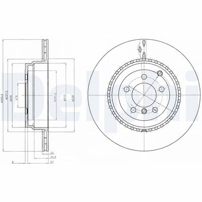 Brake Disc DELPHI BG9080C