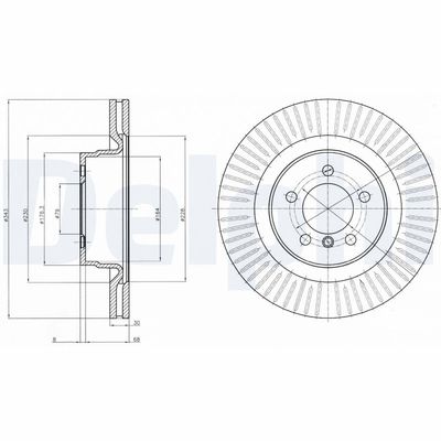 Brake Disc DELPHI BG9081C