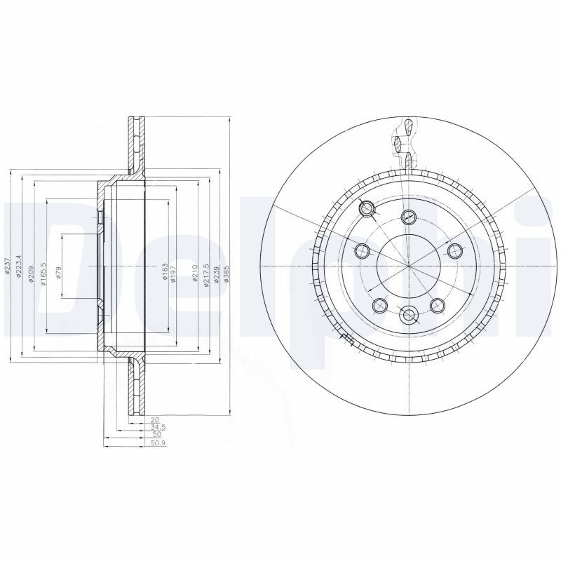 DELPHI BG9082 Brake Disc