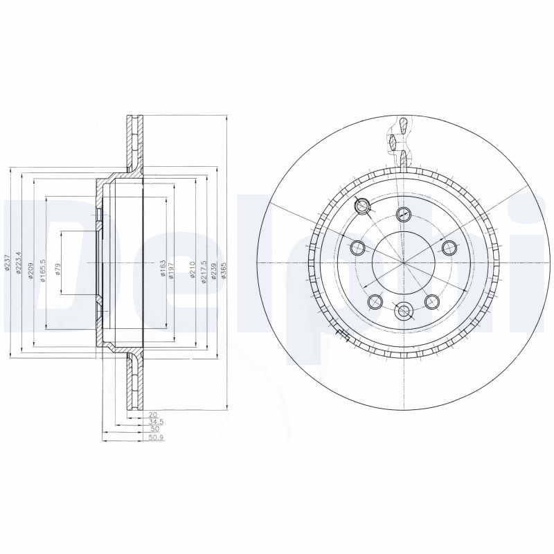 DELPHI BG9082C Brake Disc