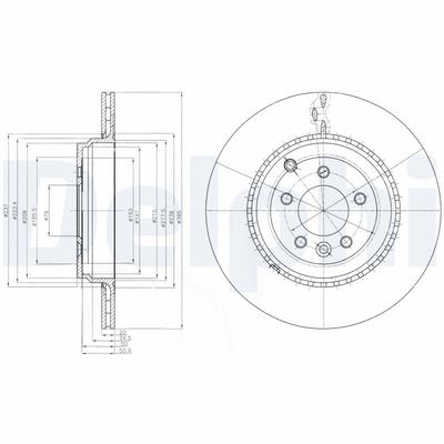 Brake Disc DELPHI BG9082C
