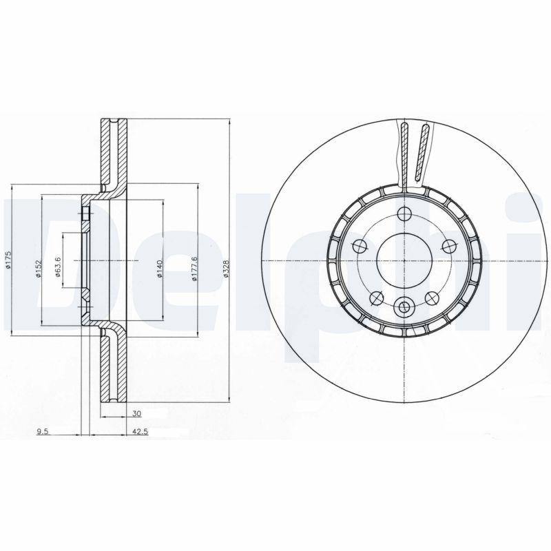 DELPHI BG9085 Brake Disc