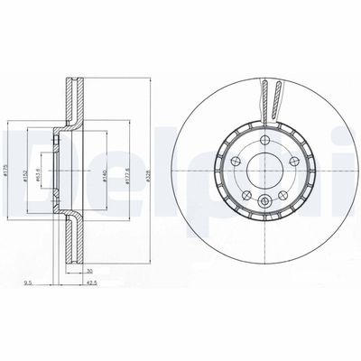 Brake Disc DELPHI BG9085