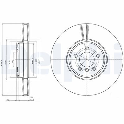 Brake Disc DELPHI BG9092