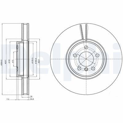 Brake Disc DELPHI BG9092C