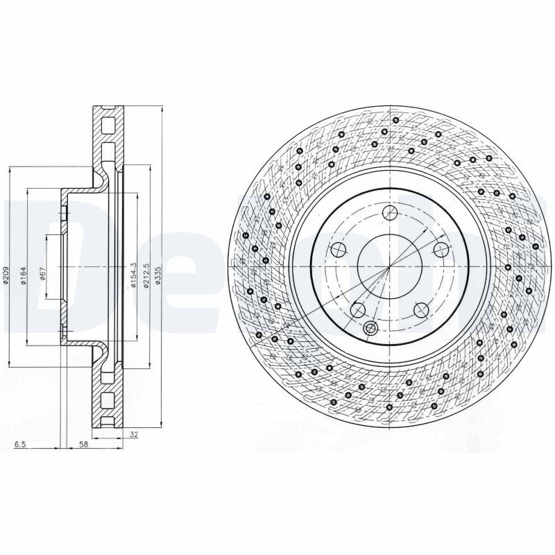 DELPHI BG9093 Brake Disc