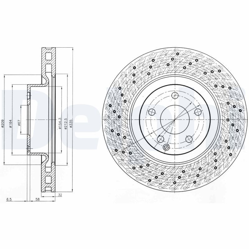 DELPHI BG9093C Brake Disc