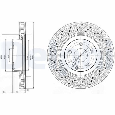 Brake Disc DELPHI BG9093C