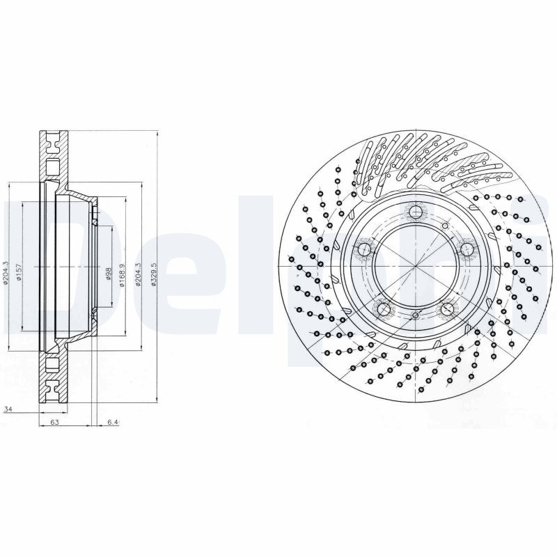 DELPHI BG9095 Brake Disc