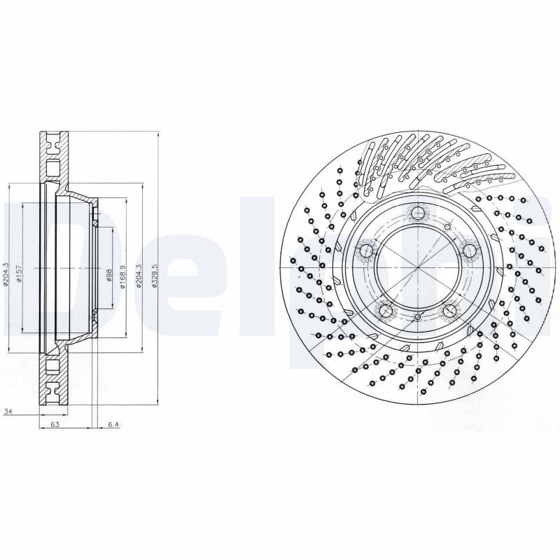 DELPHI BG9095C Brake Disc