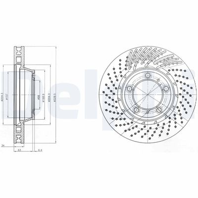Brake Disc DELPHI BG9095C