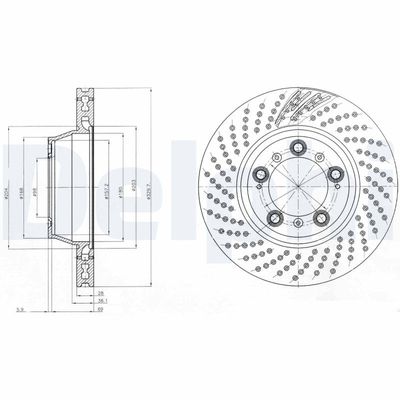 Brake Disc DELPHI BG9096