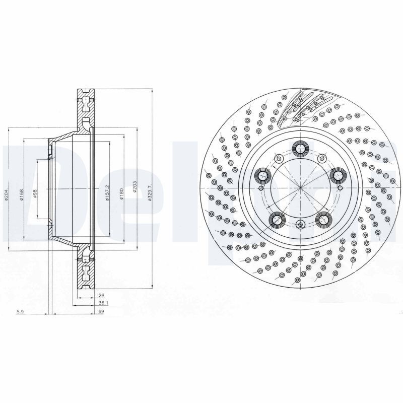 DELPHI BG9096C Brake Disc