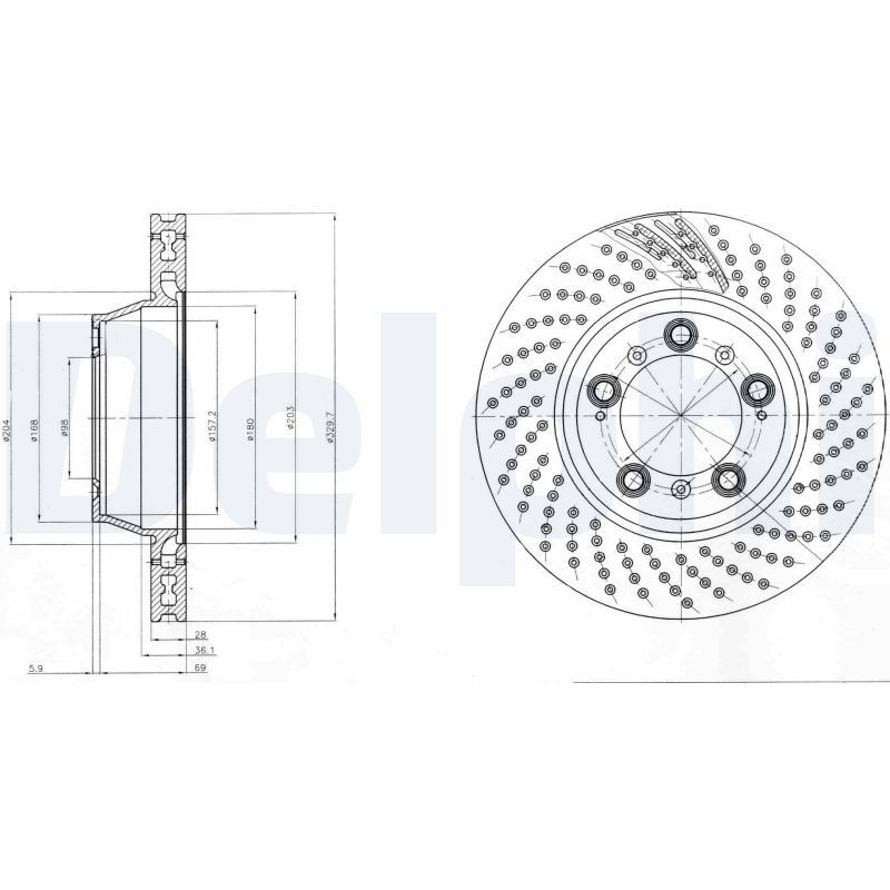 DELPHI BG9097C Brake Disc