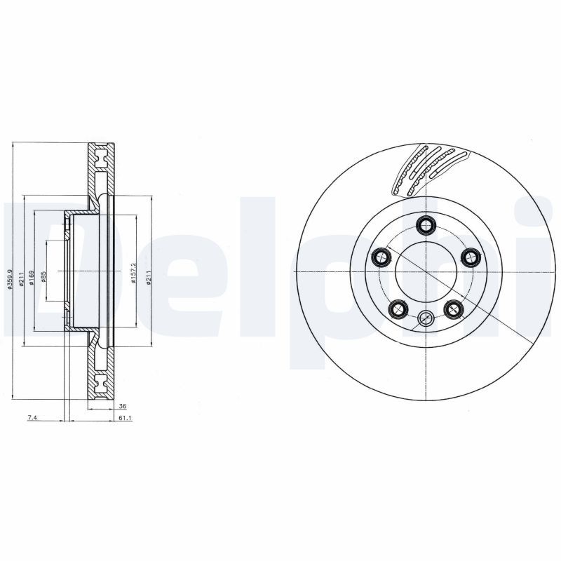 DELPHI BG9100 Brake Disc