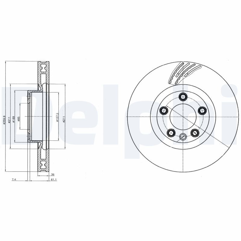 DELPHI BG9100C Brake Disc