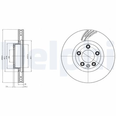 Brake Disc DELPHI BG9100C