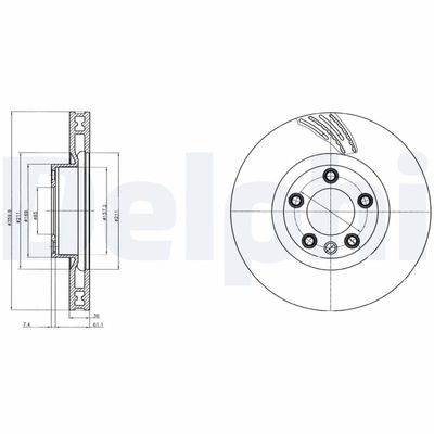 Brake Disc DELPHI BG9101