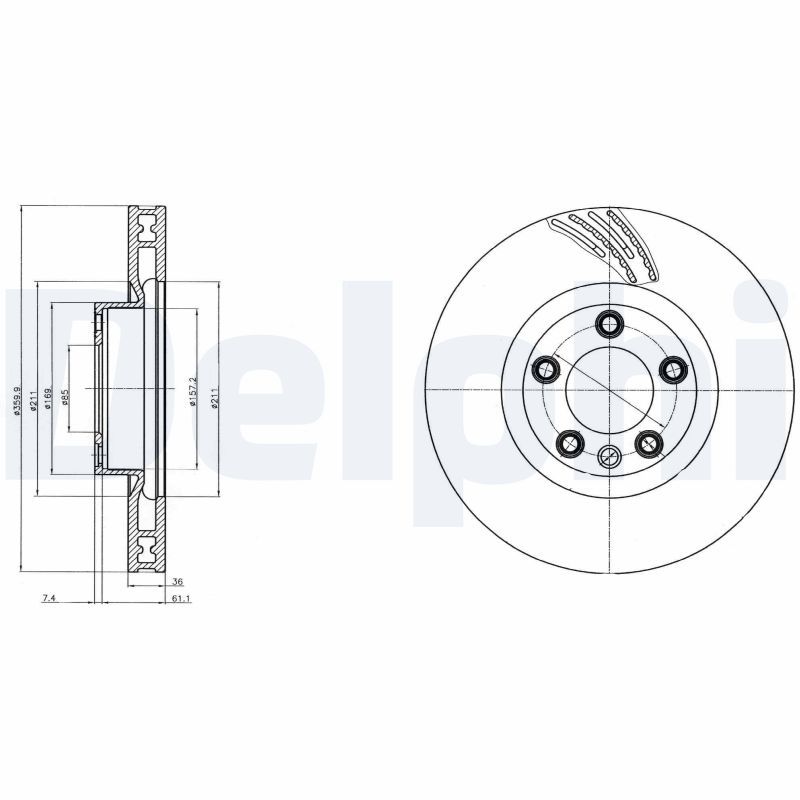 DELPHI BG9101C Brake Disc