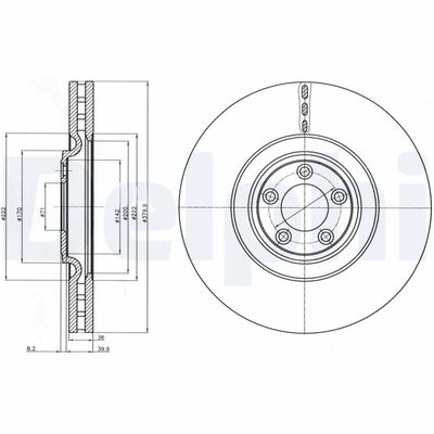 Brake Disc DELPHI BG9102