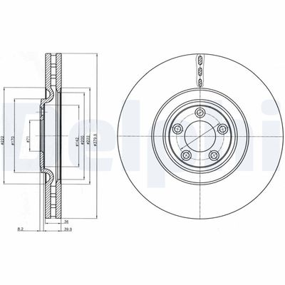 Brake Disc DELPHI BG9102C