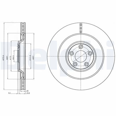 Brake Disc DELPHI BG9103