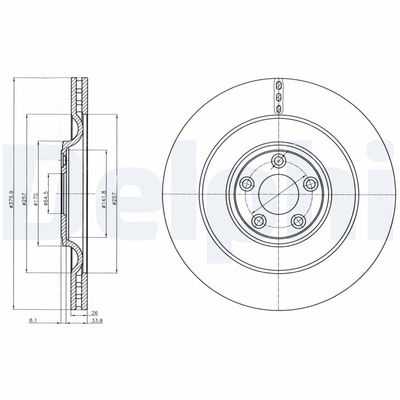 Brake Disc DELPHI BG9103C