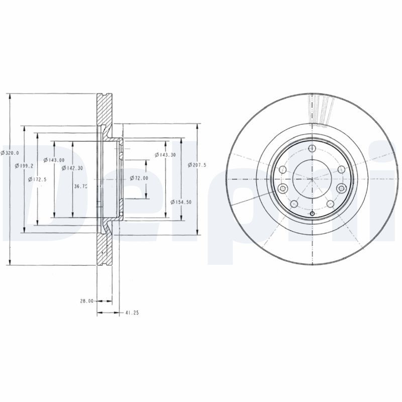 DELPHI BG9104 Brake Disc