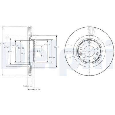 Brake Disc DELPHI BG9104