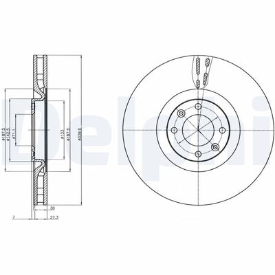 Brake Disc DELPHI BG9107