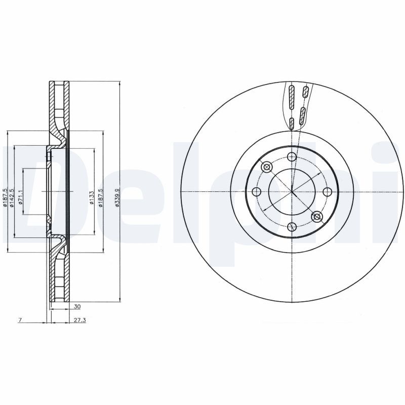 DELPHI BG9107C Brake Disc