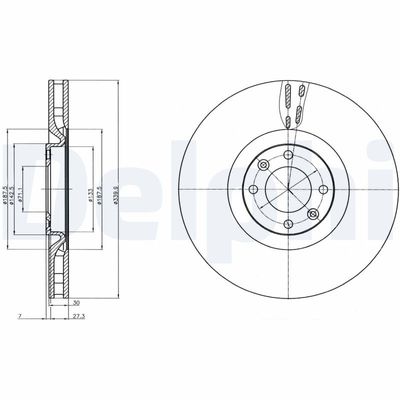 Brake Disc DELPHI BG9107C
