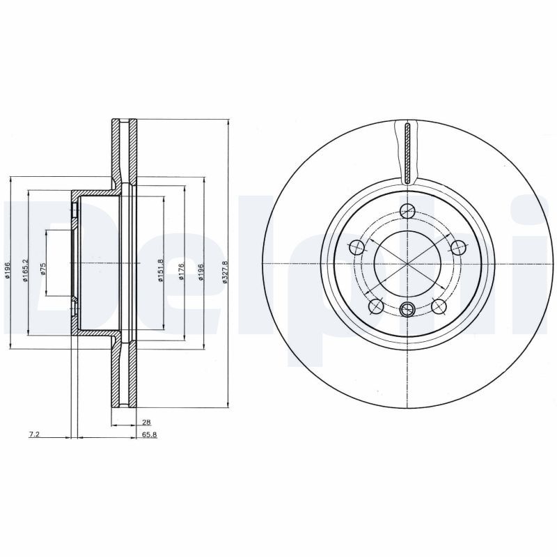 DELPHI BG9108 Brake Disc