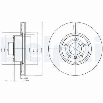 Brake Disc DELPHI BG9108