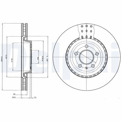 Brake Disc DELPHI BG9110C