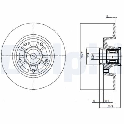 Brake Disc DELPHI BG9112RS