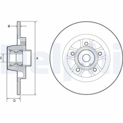 Brake Disc DELPHI BG9113RS