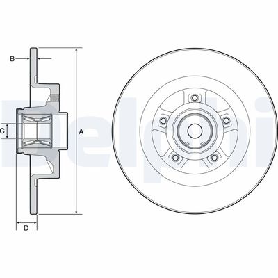 Brake Disc DELPHI BG9115RS