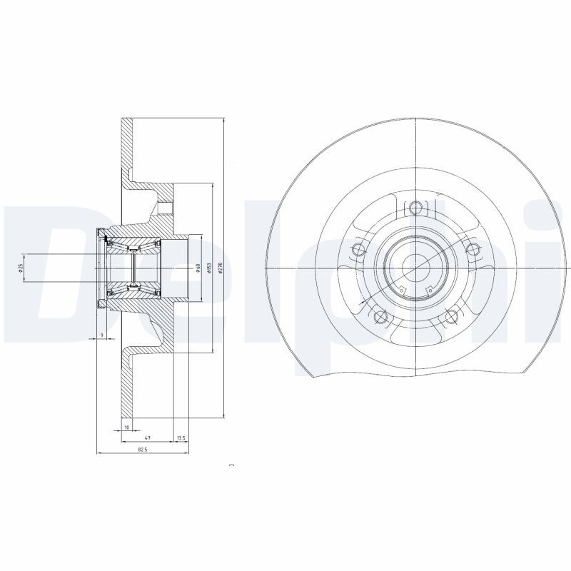 DELPHI BG9115RSC Brake Disc