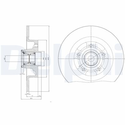 Brake Disc DELPHI BG9115RSC