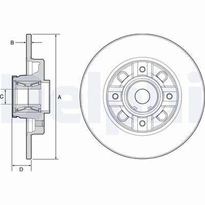 Brake Disc DELPHI BG9116RS
