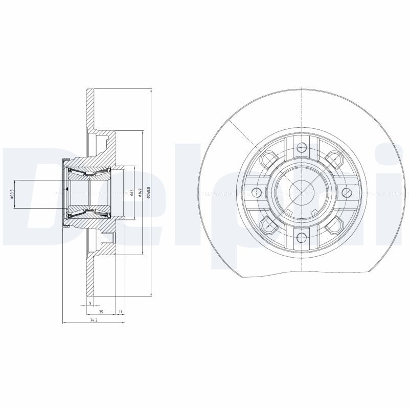 DELPHI BG9116RSC Brake Disc