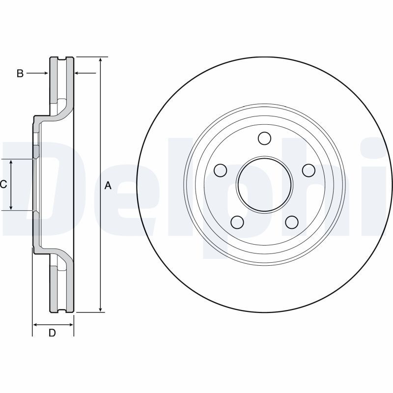 DELPHI BG9121C Brake Disc