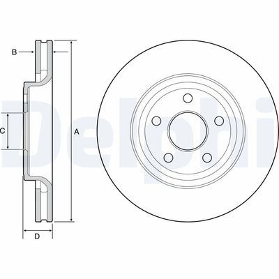 Brake Disc DELPHI BG9121C