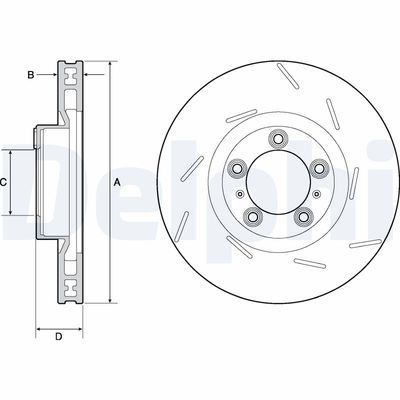 Brake Disc DELPHI BG9127C