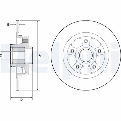 Brake Disc DELPHI BG9132RSC