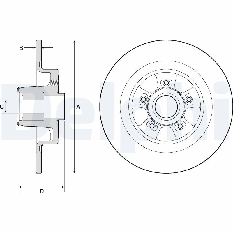 DELPHI BG9133RS Brake Disc