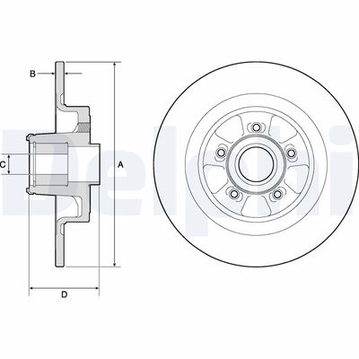 Brake Disc DELPHI BG9133RS